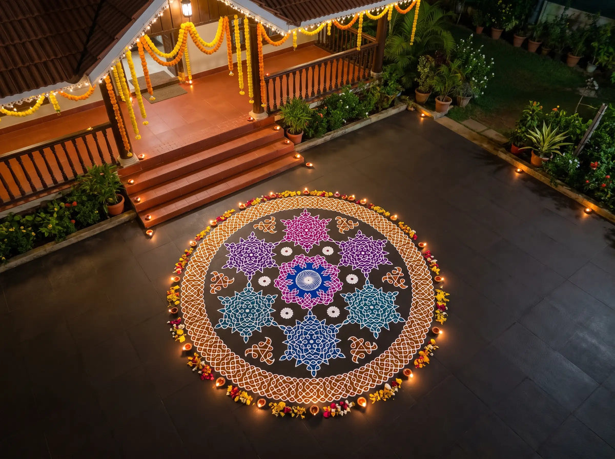 Biggest Kalyana Kolam Stencil 
