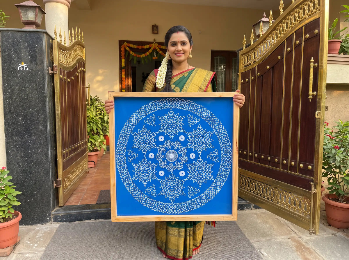 Biggest Kalyana Kolam Stencil 