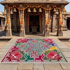  Biggest Lotus Pulli Kolam Stencil 