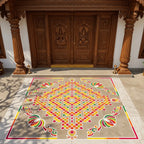 Biggest Maha Ananta Kolam Stencil : 40 Inch
