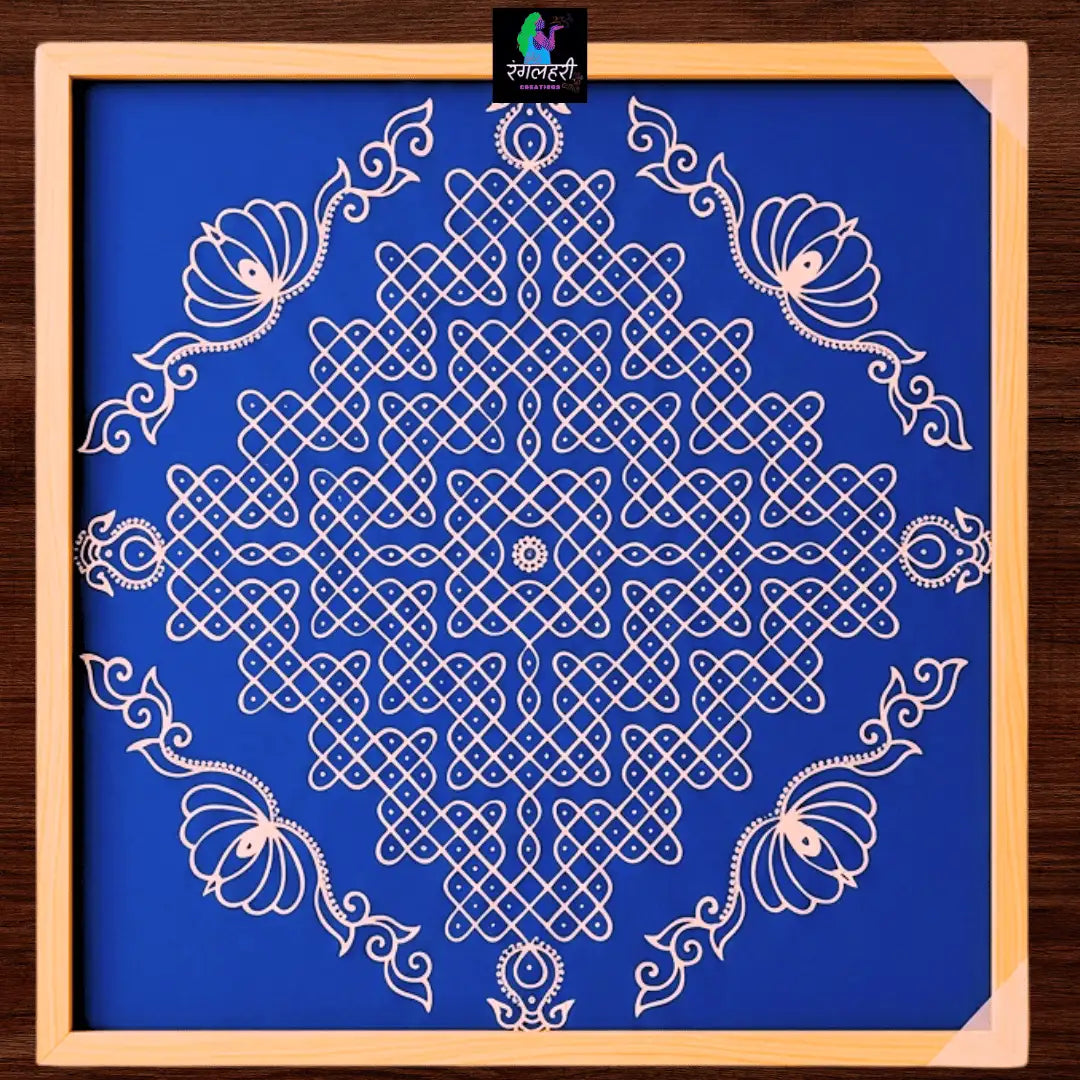 Biggest Maha Ananta Kolam Stencil : 40 Inch Main image