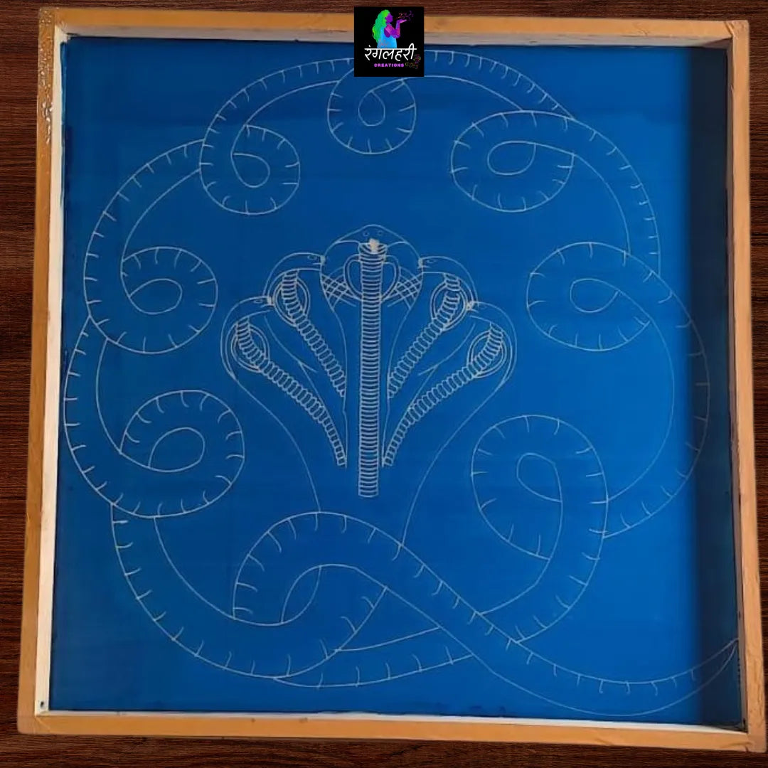 Biggest Naga Yantra Kolam Stencil Main image