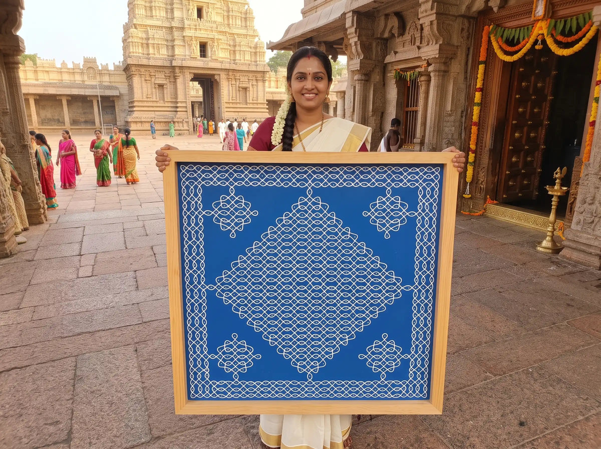 Biggest Traditional Temple Kolam Stencil