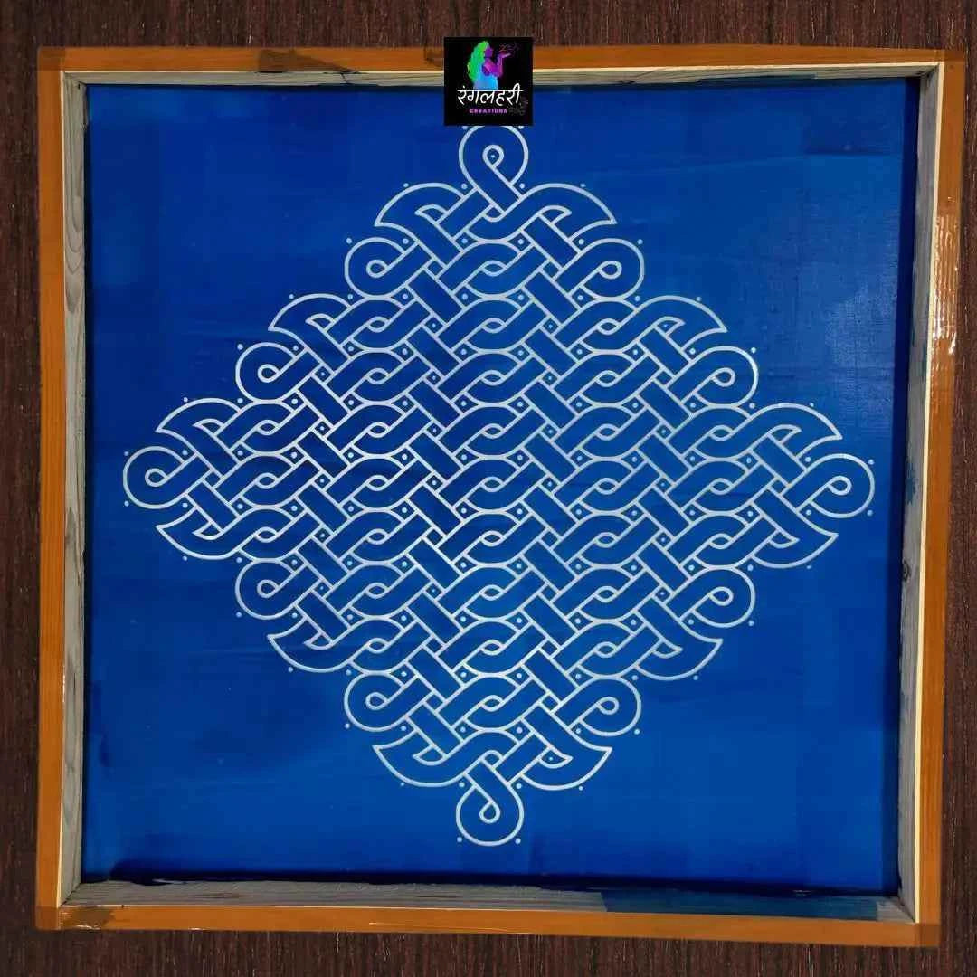 WJ2409 : Broad Heritage Big Kolam Stencil 24 By 24 Inch Main image