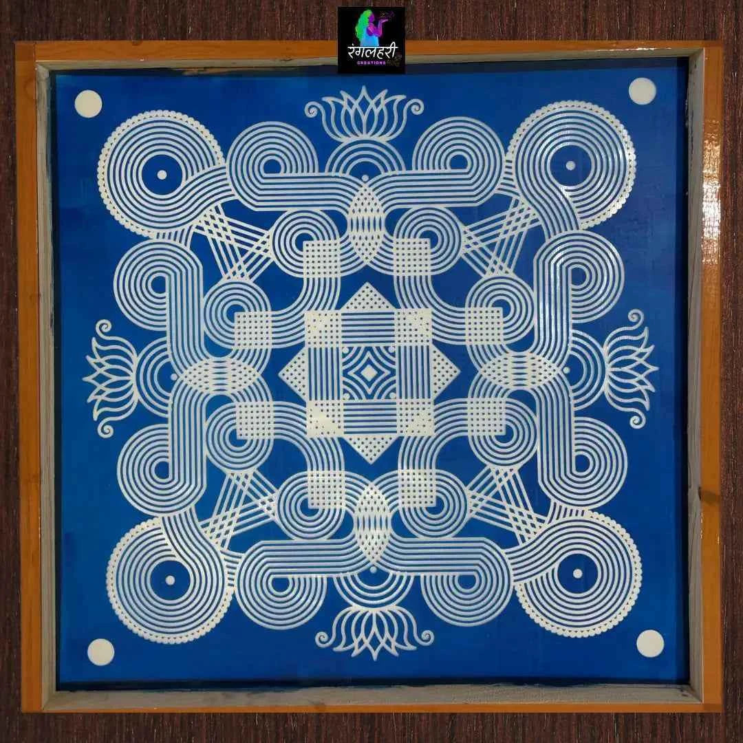 WJ2412 : Classic Kanya Big Kolam Stencil 24 By 24 Inch Main image
