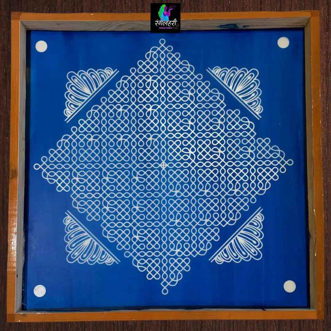 WJ2417 : Diamond Big Kolam Stencil 24 By 24 Inch Main image