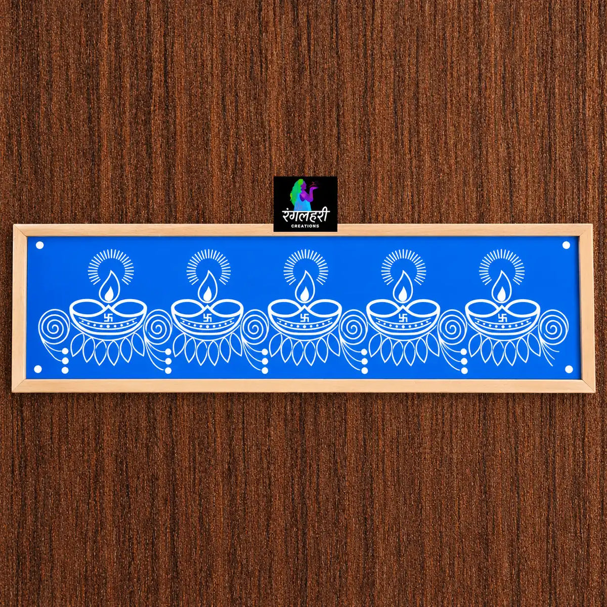 Diya Deepam Border Kolam Stencil Main image