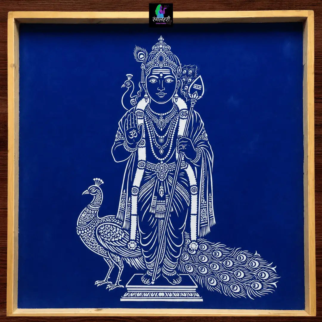 God Murugan Kolam Stencil Main image