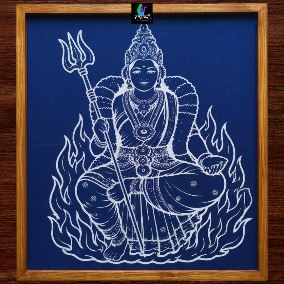 Goddess Durga Kolam Stencil Main image