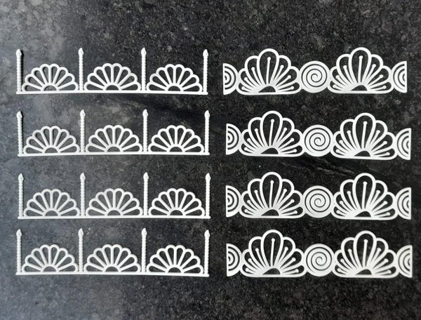 RRS04: Plastic Readymade Border Rangoli Set : 8pcs Flower