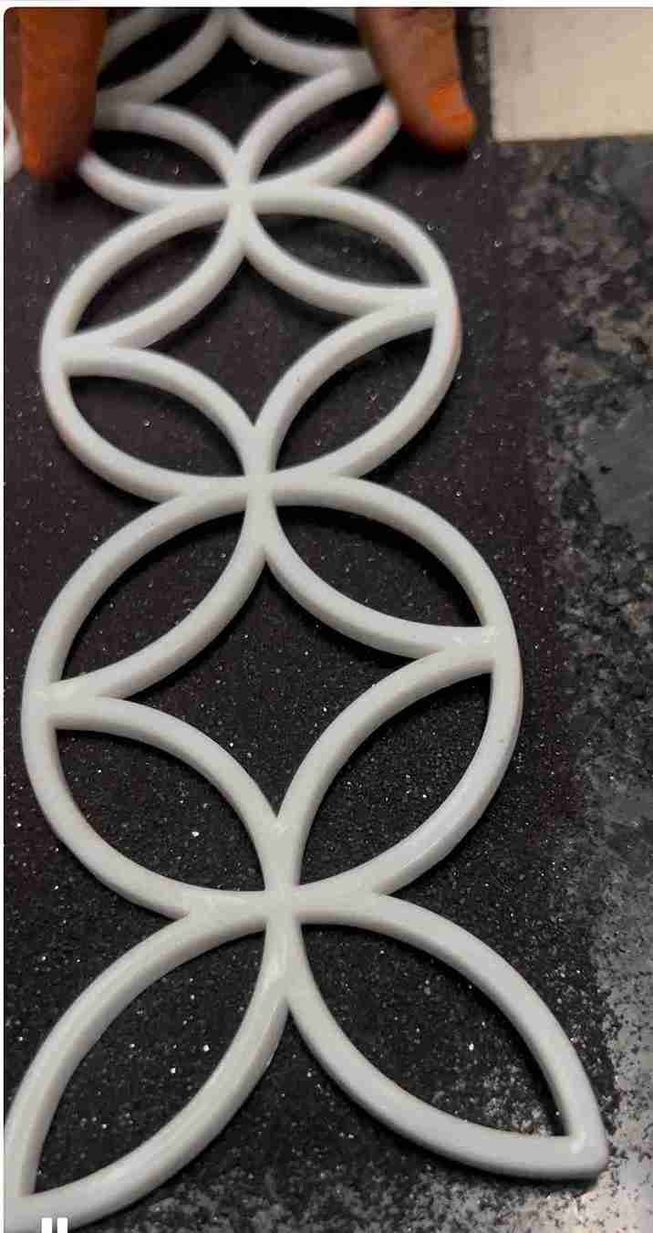 RRS06: Plastic Readymade Border Rangoli Set : 8pcs Square