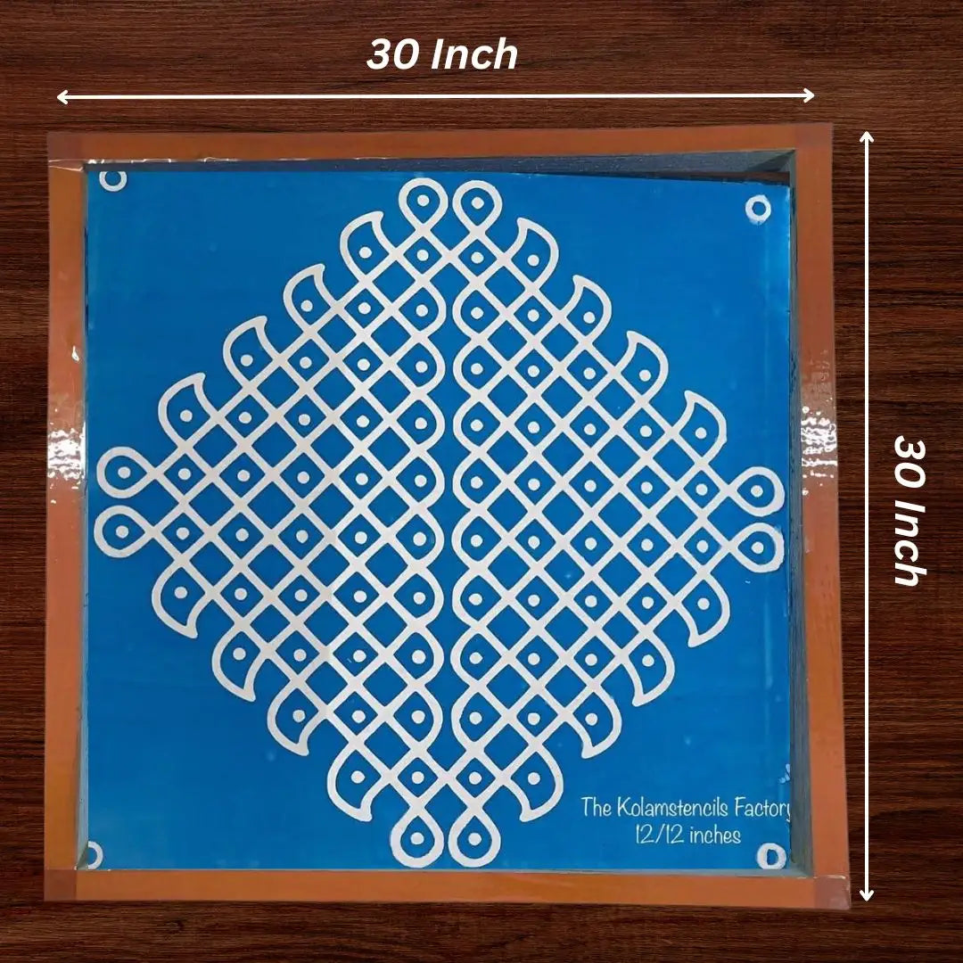 WJ3007 : Big Pulli Kolam Stencil : 30 inch Secondary image