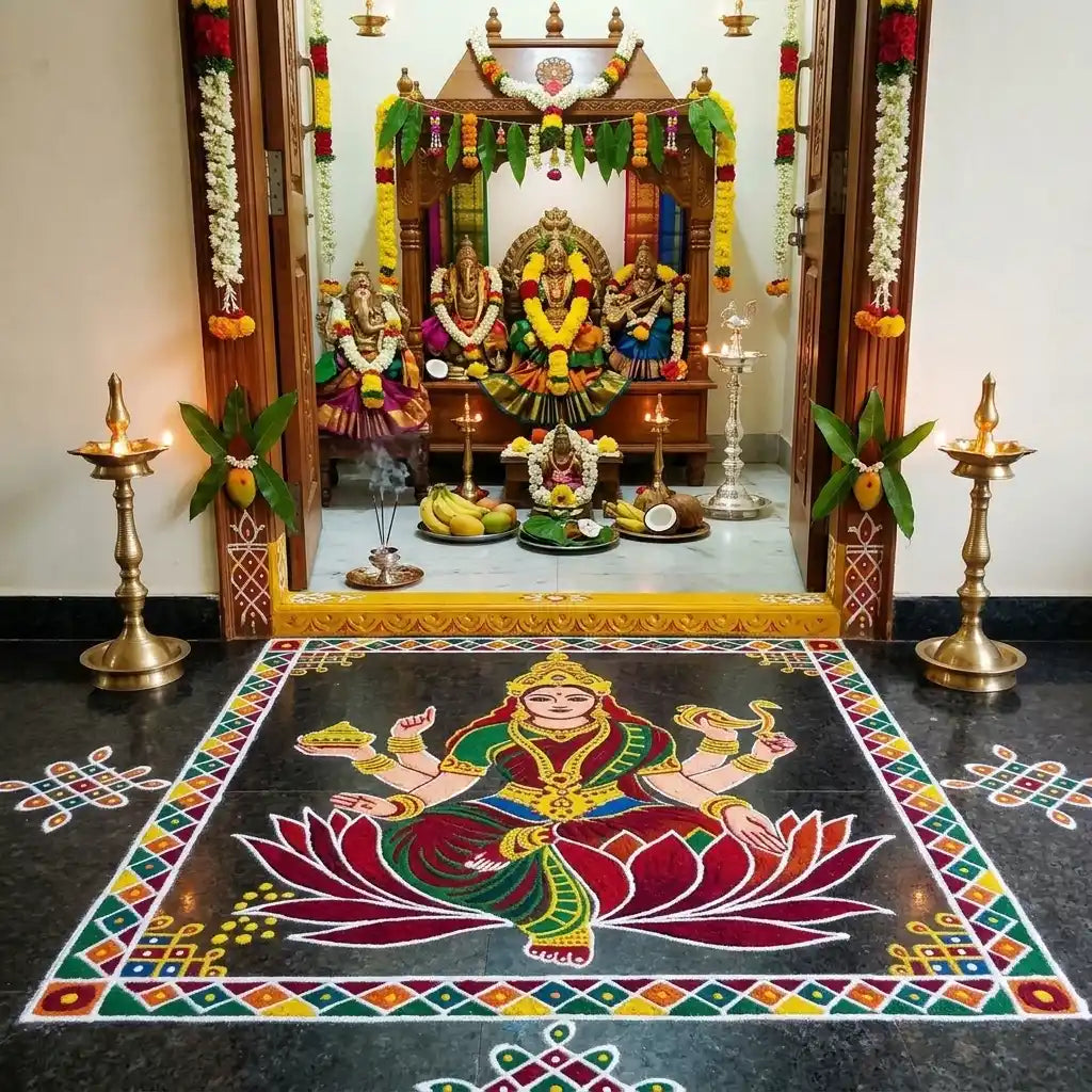 Maha Lakshmi Kolam Stencil