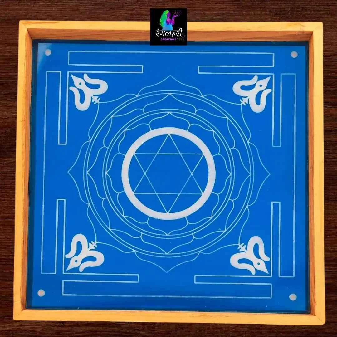 Mahamrityunjay Yantra Kolam Stencil Y35 : Traditional Symbol of Prosperity and Celebration Main image