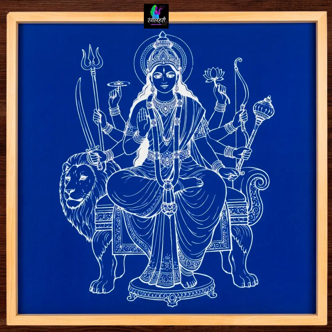 Mata Durga Kolam Stencil  Main image