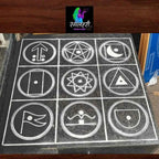 Navagraha Yantra Kolam Stencil