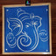 Portrait Ganesha Face Kolam Stencil Y19 : Elegant Divine Expression