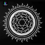 Powerful Sudarshan Yantra Kolam Stencil Y33 : Divine Protection