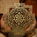 Shree Yantra Metal Wall Art for Living Room, Pooja Room & Office