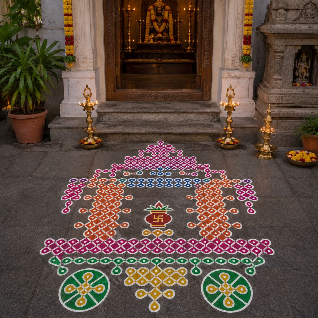 Ratham Kolam Stencil