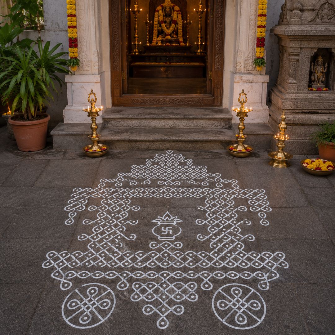 Ratham Kolam Stencil