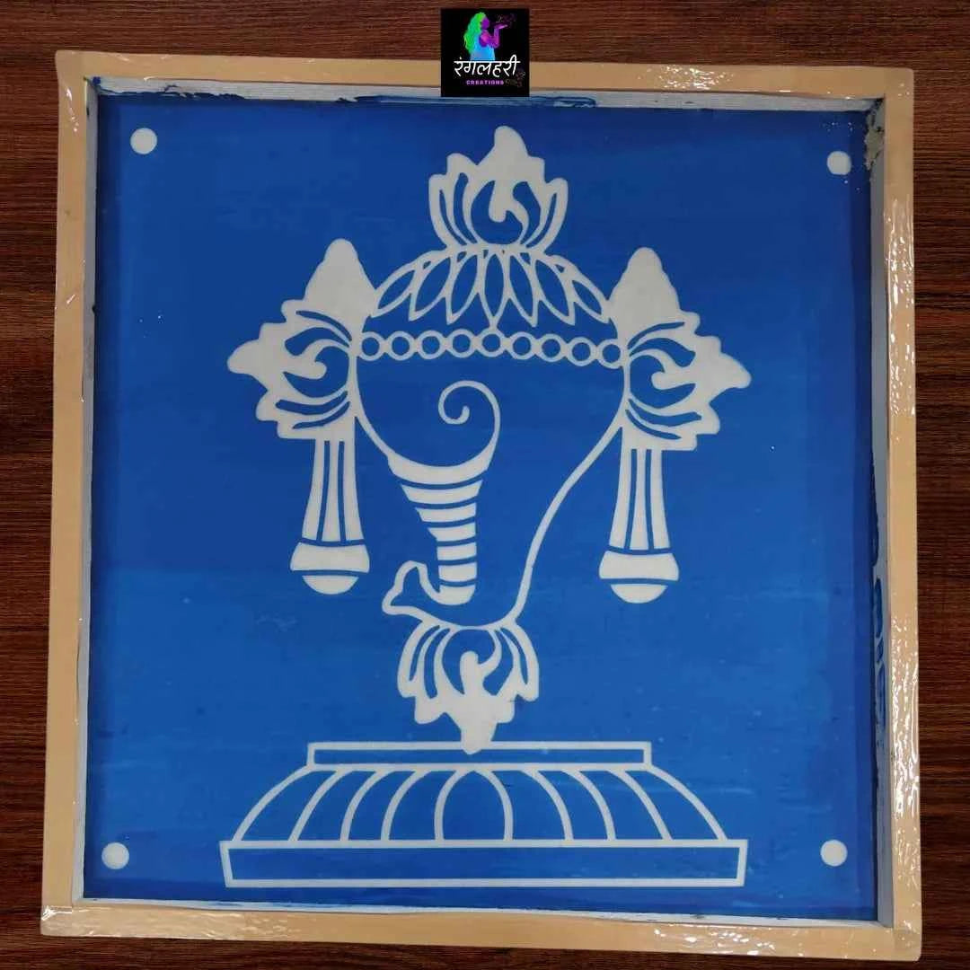 Shanku Kolam Stencil Y16 : Symbol of Auspicious Beginnings