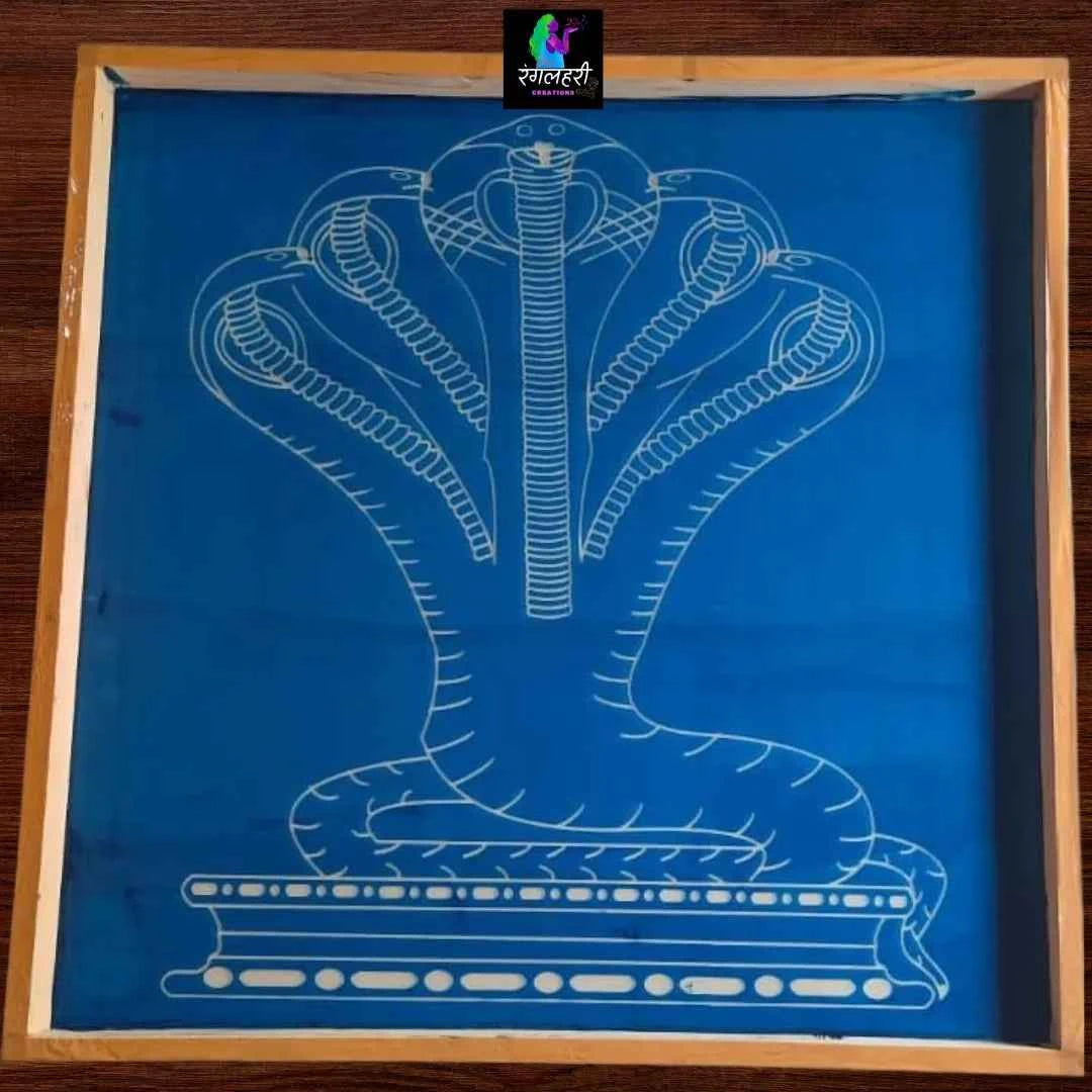 Sheshnaag Face Kolam Stencil Yantra Y11 : Symbol of Protection and Cosmic Energy