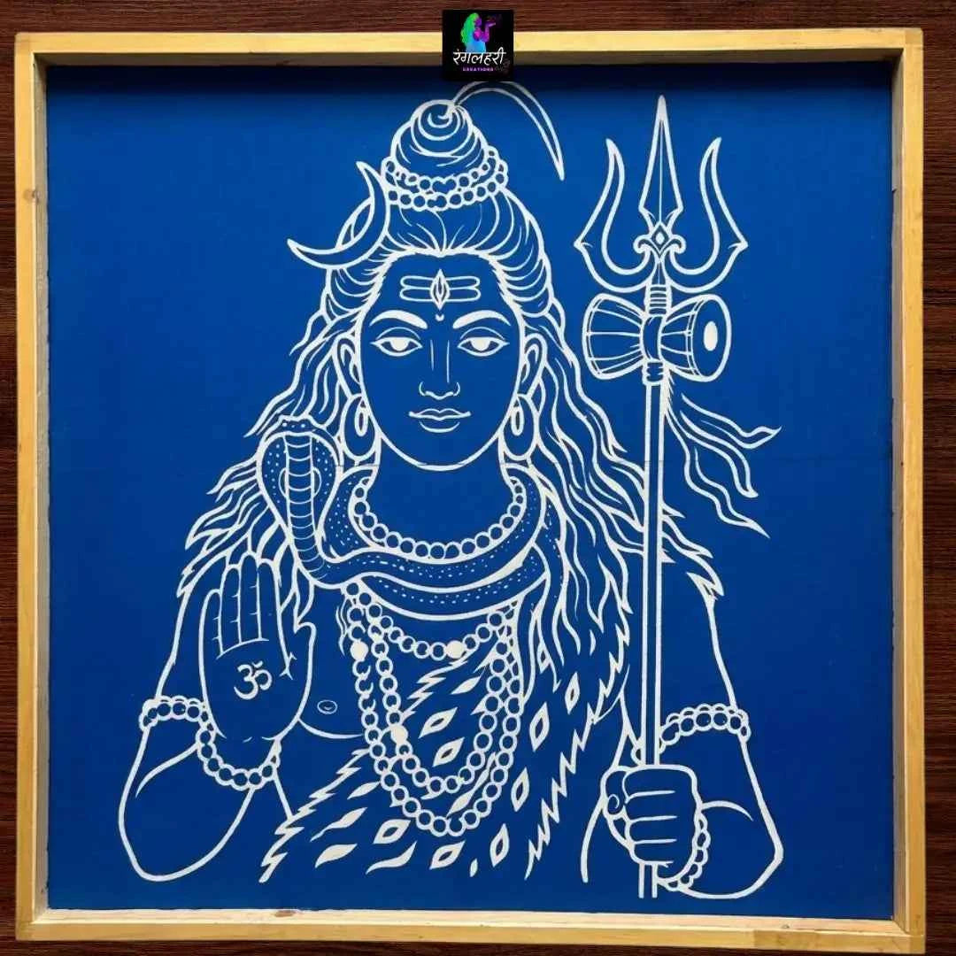 Shiva Face Kolam Stencil Y45 : Divine Presence And Serenity