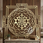 Shree Yantra Metal Wall Art for Living Room, Pooja Room & Office