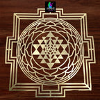 Shree Yantra Metal Wall Art for Living Room, Pooja Room & Office