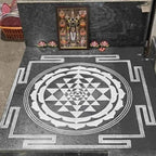 WJ3006 : Sri Chankra Stencil : Shri Yantra Kolam Stencil : 30 inch - Ranglahari Creations
