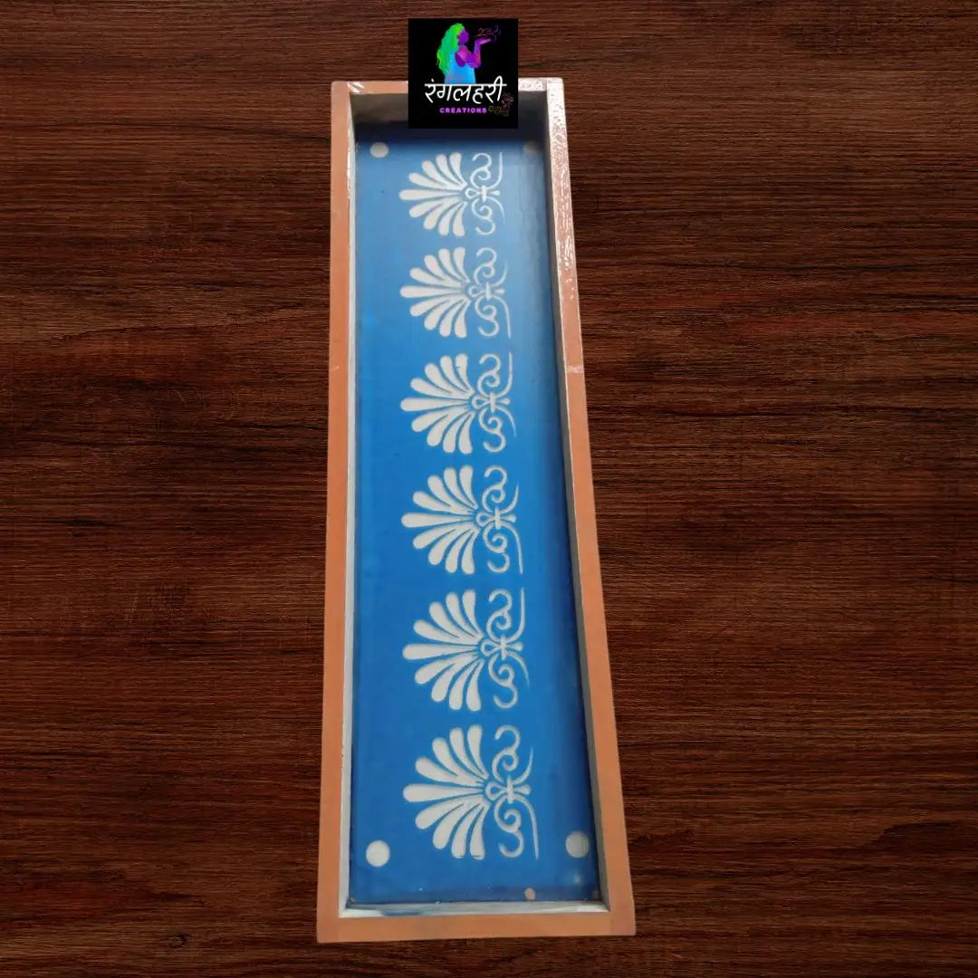 17 By 5 Wooden Border Rangoli Stencil Main image