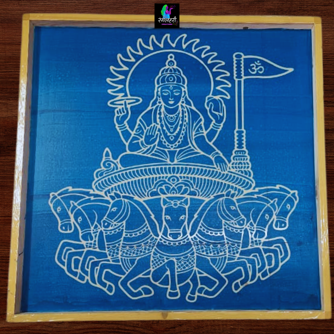 Surya Dev Kolam Stencil Main image