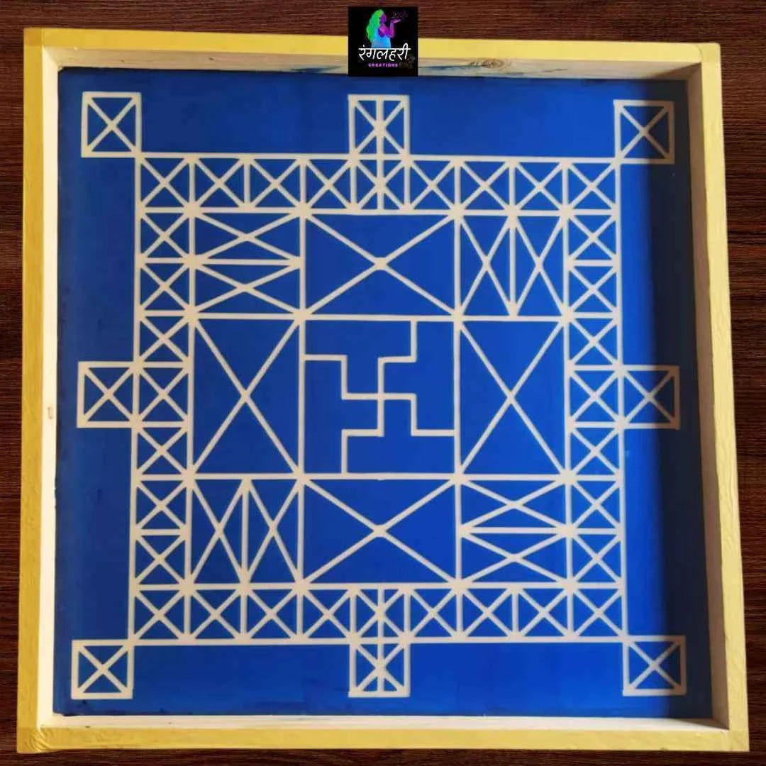 Swastika Vastu Yantra Kolam Stencil Y28 : Auspicious Energy
