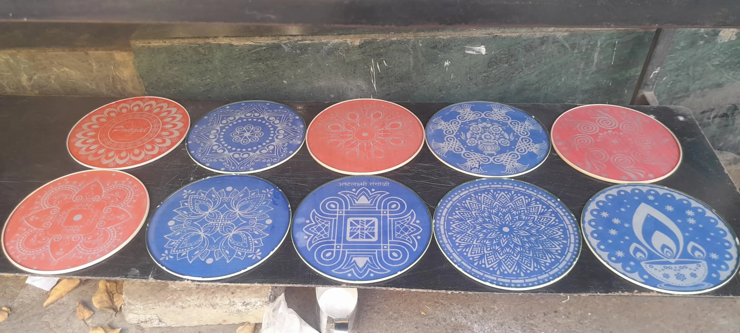 Daily Use Round Rangoli Stencil Set of 10pcs