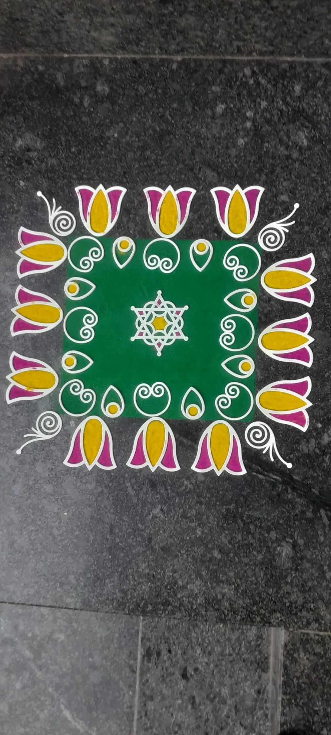 RRS08: Muggu Kolam Set of 130pcs : Readymade Rangoli Set