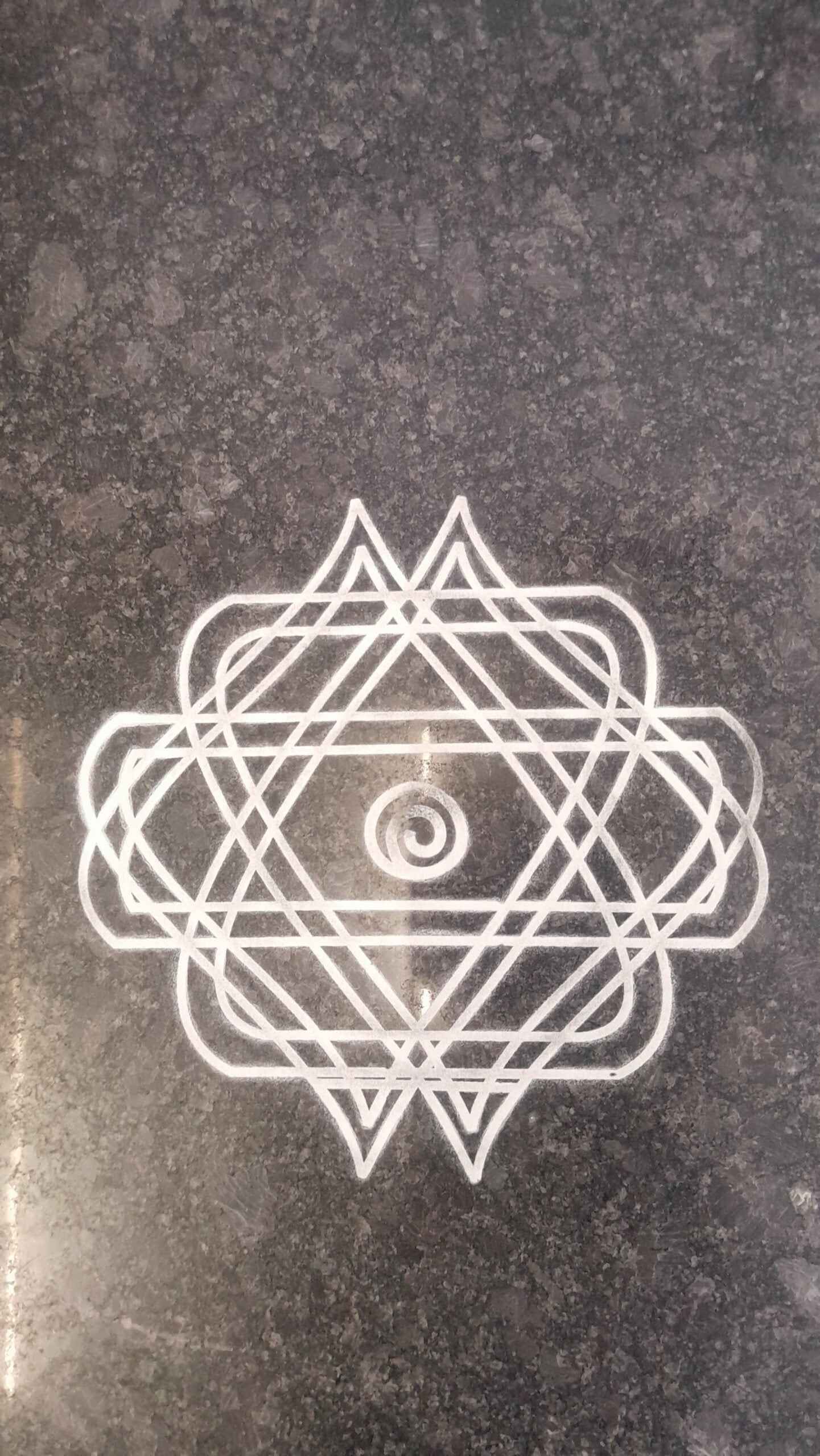 W1401 : Kolam Stencil 14 by 14 Inch Wooden Square Rangoli Stencil - Ranglahari Creations