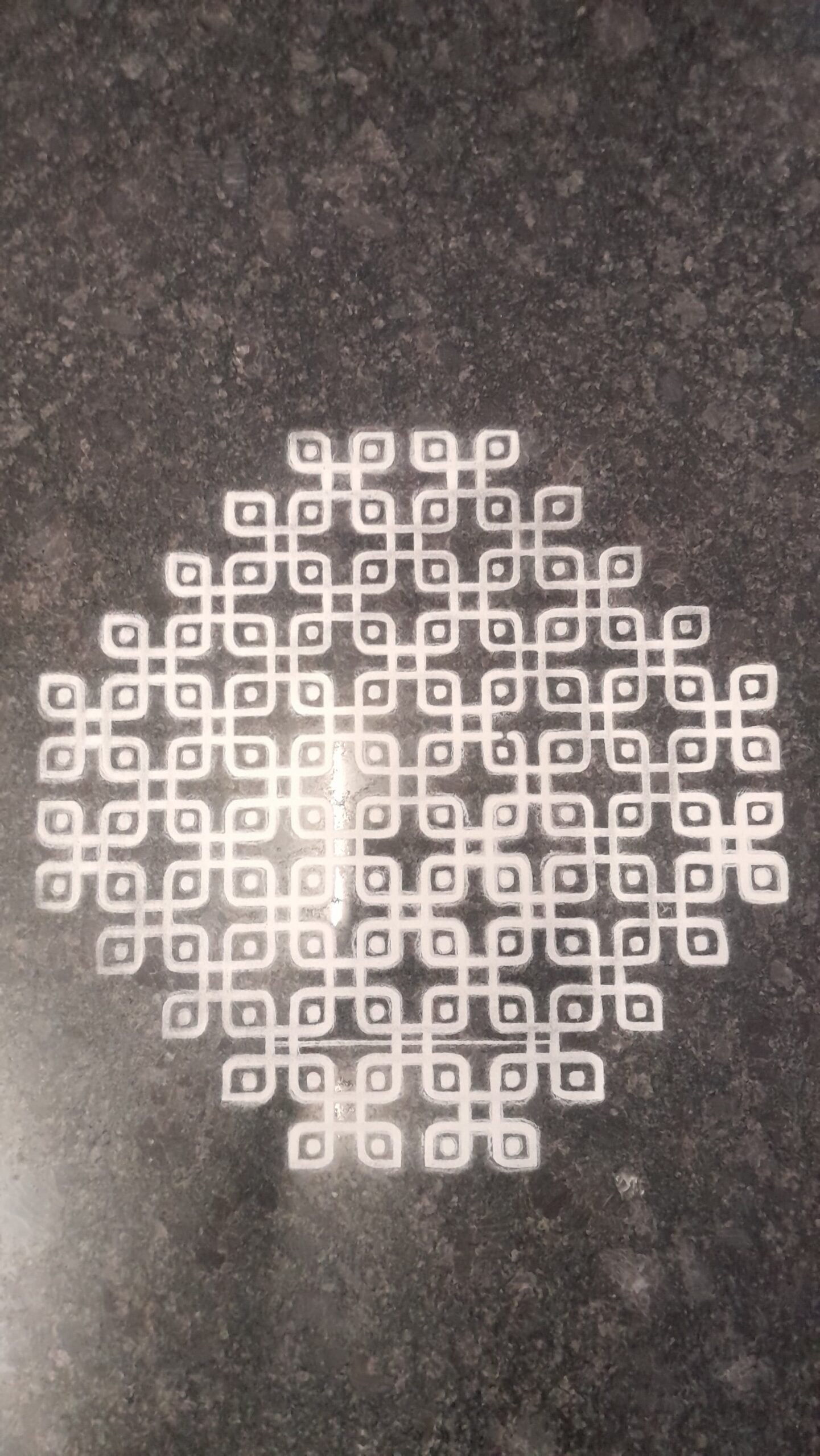 W1402 : Kolam Stencil 14 by 14 Inch Wooden Square Rangoli Stencil Secondary image