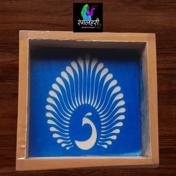 WA13 : 5 by 5 Small Wooden Square Rangoli Stencil