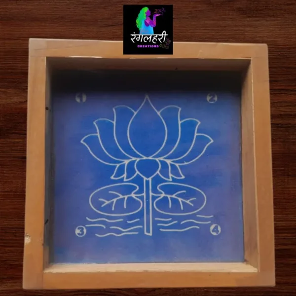 WA14 : 5 by 5 Small Wooden Square Rangoli Stencil