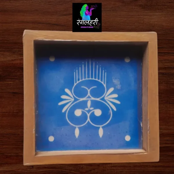 WA15 : 5 by 5 Small Wooden Square Rangoli Stencil