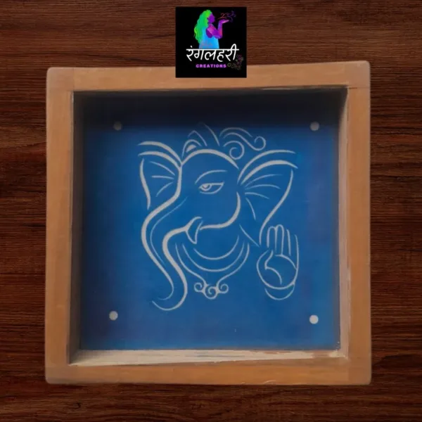 WA26 : 5 by 5 Small Wooden Square Rangoli Stencil