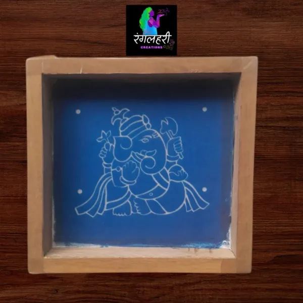 WA27 : 5 by 5 Small Wooden Square Rangoli Stencil