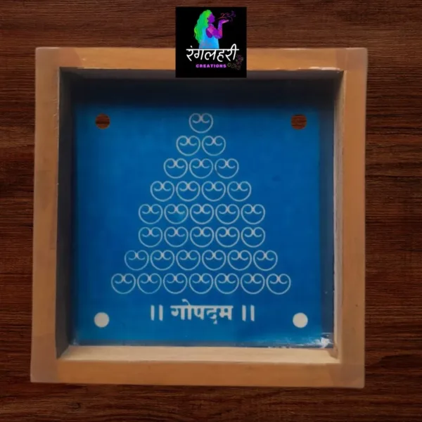 WA29 : 5 by 5 Small Wooden Square Rangoli Stencil