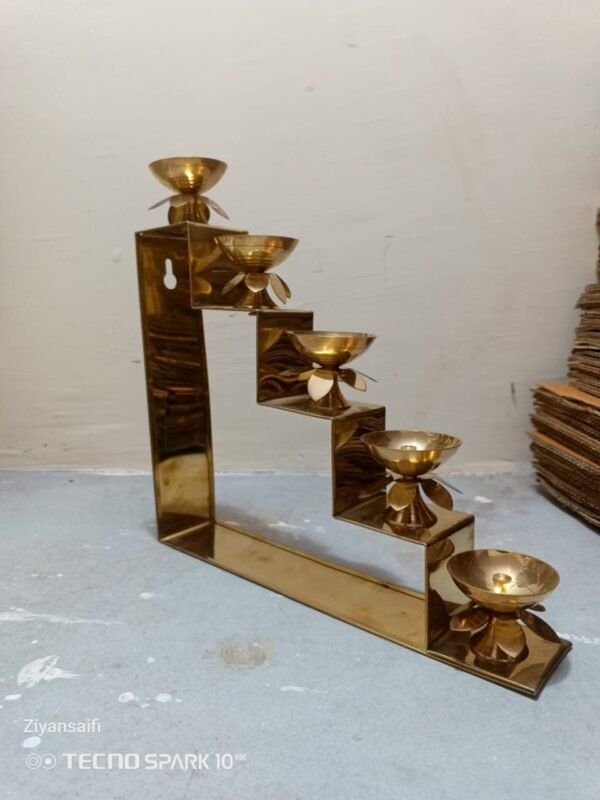 Decorative 5 Diya With Stand