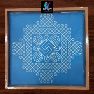 WJ1214 : 12 by 12 Wooden Square Rangoli Stencil