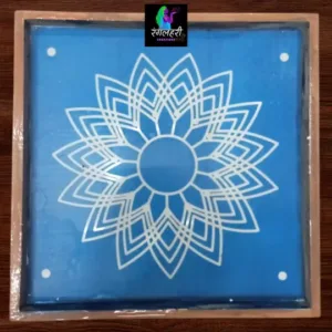 WJ1204 : 12 by 12 Wooden Square Rangoli Stencil