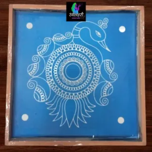 WJ1203 : 12 by 12 Wooden Square Rangoli Stencil