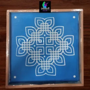 WJ1213 : 12 by 12 Wooden Square Rangoli Stencil