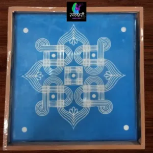 WJ1211 : 12 by 12 Wooden Square Rangoli Stencil